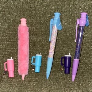 3 mega ink pens and 3 mini tumblers